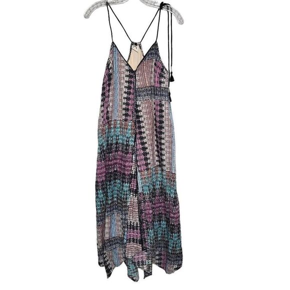 Anthropologie Akemi + Kin Tasseled Asymmetrical Midi Dress Size XS - Picture 3 of 10